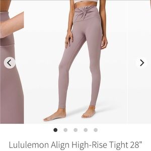 Lululemon Align High-Rise Tight 28" *Twist Waist Color violet verbena • size 4